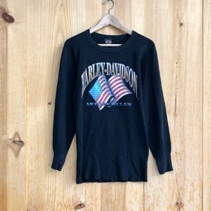 Harley-Davidson Thermal Black Long Sleeve Tee Shirt Women’s Sz XL